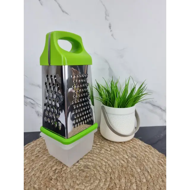 Терка 4-х сторонняя 21см нерж.сталь с контейнером 7202 ᐉ 7202 - - класная цена в ProPosud