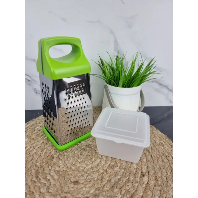 Терка 4-х сторонняя 21см нерж.сталь с контейнером 7202 ᐉ 7202 - - класная цена в ProPosud