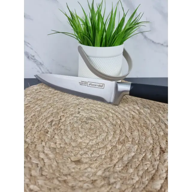 Ніж шеф-кухар 20см нерж.сталь ручка soft touch порожниста 5190 ᐉ 5190 - - класна ціна в ProPosud