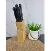 Набір ножів 6-пр. нерж.сталь на дерев'яній підставці 5121 ᐉ 5121 - - класна ціна в ProPosud