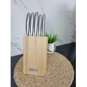 Набір ножів 6-пр. нерж.сталь на дерев'яній підставці 5133 ᐉ 5133 - - класна ціна в ProPosud