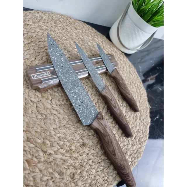 Набір ножів 4-пр. нерж.сталь на магнітному тримачі 5148 ᐉ 5148 - - класна ціна в ProPosud