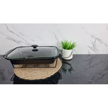 Мармит 3,0л 41см прямоугольный керамический стекл.крышка черный 6422 ᐉ 6422 - - класная цена в ProPosud
