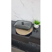 Мармит 3,0л 41см прямоугольный керамический стекл.крышка черный 6422 ᐉ 6422 - - класная цена в ProPosud