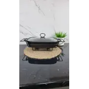 Мармит 2,5л 43см прямоугольный керамический стекл.крышка черный 6428 ᐉ 6428 - - класная цена в ProPosud