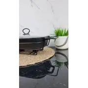 Мармит 2,5л 43см прямоугольный керамический стекл.крышка черный 6428 ᐉ 6428 - - класная цена в ProPosud