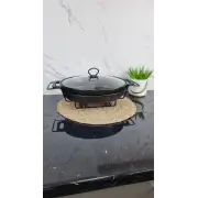 Мармит 3,5л 43см овальный керамический стекл.крышка черный 6430 ᐉ 6430 - - класная цена в ProPosud