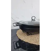 Мармит 3,5л 43см овальный керамический стекл.крышка черный 6430 ᐉ 6430 - - класная цена в ProPosud