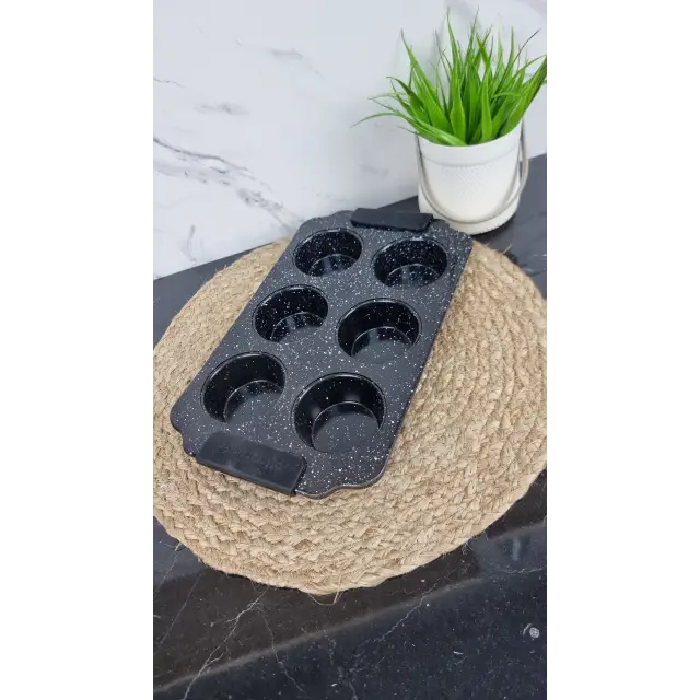 Форма для выпечки 30*18*3см с углеродистой стали с 6 отделениями 6038 ᐉ 6038 - - класная цена в ProPosud