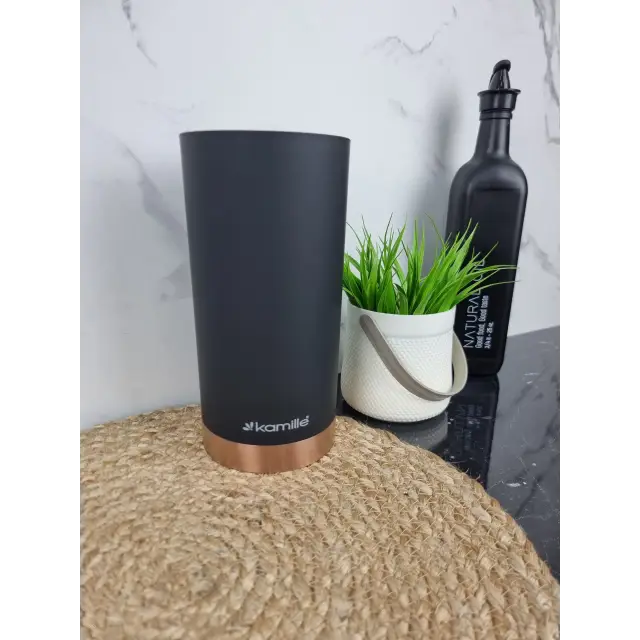 Подставка для ножей 22см с наполнителем черная 7626 ᐉ 7626 - - класная цена в ProPosud