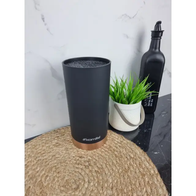 Подставка для ножей 22см с наполнителем черная 7626 ᐉ 7626 - - класная цена в ProPosud