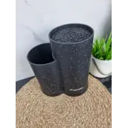 Підставка для ножів та кухонного приладдя подвiйна 22,5см (чорний,бiлий,сiрий мармур) 7607 ᐉ 7607 - - класна ціна в ProPosud