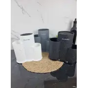 Подставка для ножей и кухонных принадлежностей тройная 22,5см (черный,белый,серый,красный мрамор) 7608 ᐉ 7608 - - класная цена в