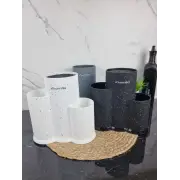 Подставка для ножей и кухонных принадлежностей тройная 22,5см (черный,белый,серый,красный мрамор) 7608 ᐉ 7608 - - класная цена в