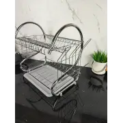 Сушарка для посуду 2-х рівнева Basic MR-1025-38 ᐉ MR-1025-38 - - класная цена в ProPosud