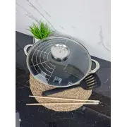 Казан чавунний WOK 3,6л антипр.покриття скл.кришка (мармур) 4806MR ᐉ 4806MR - - класна ціна в ProPosud