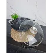 Казан чавунний WOK 3,6л антипр.покриття скл.кришка (мармур) 4806MR ᐉ 4806MR - - класна ціна в ProPosud