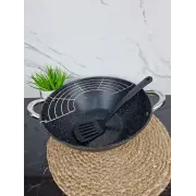 Казан чавунний WOK 4,5л антипр.покриття скл.кришка (мармур) 4807MR ᐉ 4807MR - - класна ціна в ProPosud