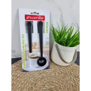 Ложка мірна для кави з затискачем+затиск 2-пр. чорний 8838 ᐉ 8838 - - класная цена в ProPosud