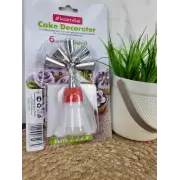 Кондитерський мішок 6 насадок+перехідник нерж.сталь 7779 ᐉ 7779 - - класна ціна в ProPosud