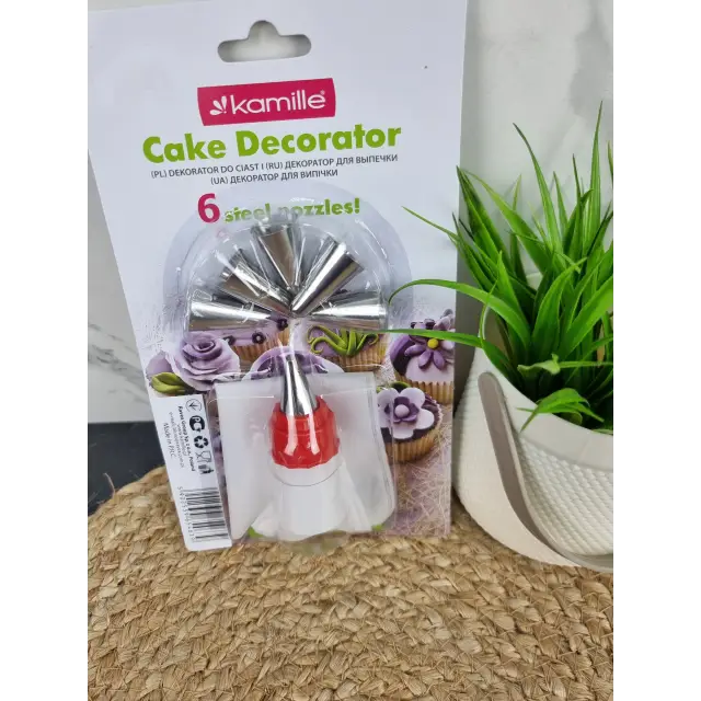 Кондитерський мішок 6 насадок+перехідник нерж.сталь 7779 ᐉ 7779 - - класна ціна в ProPosud