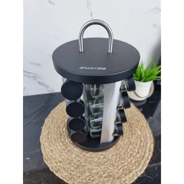 Набор емкостей для специй на круглой подставке 16шт 7043 ᐉ 7043 - - класная цена в ProPosud