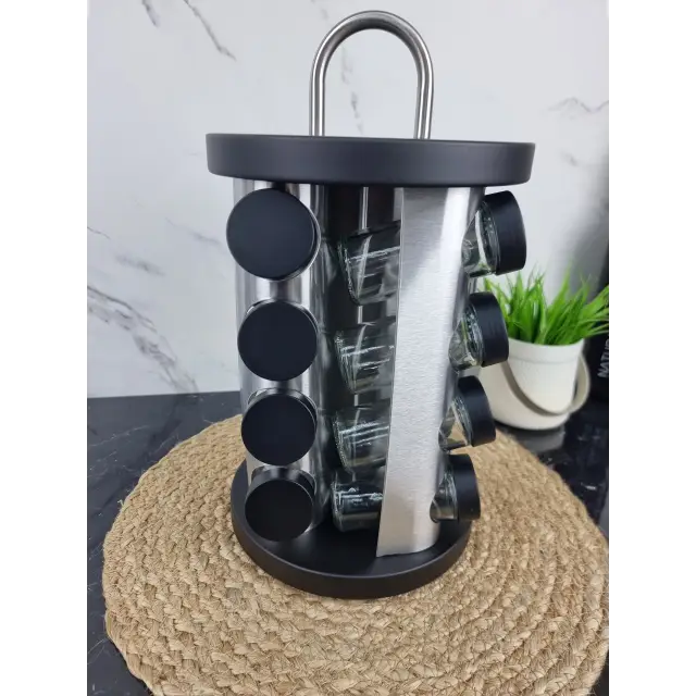 Набор емкостей для специй на круглой подставке 16шт 7043 ᐉ 7043 - - класная цена в ProPosud