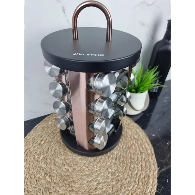 Набор емкостей для специй на круглой подставке 16шт 7041 ᐉ 7041 - - класная цена в ProPosud