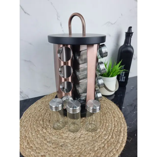 Набор емкостей для специй на круглой подставке 16шт 7041 ᐉ 7041 - - класная цена в ProPosud