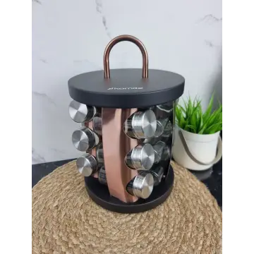 Набор емкостей для специй на круглой подставке 12шт 7034 ᐉ 7034 - - класная цена в ProPosud