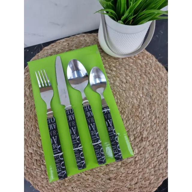 Набор столовых приборов 24-пр. с пластиковыми ручками 5245 ᐉ 5245 - - класная цена в ProPosud