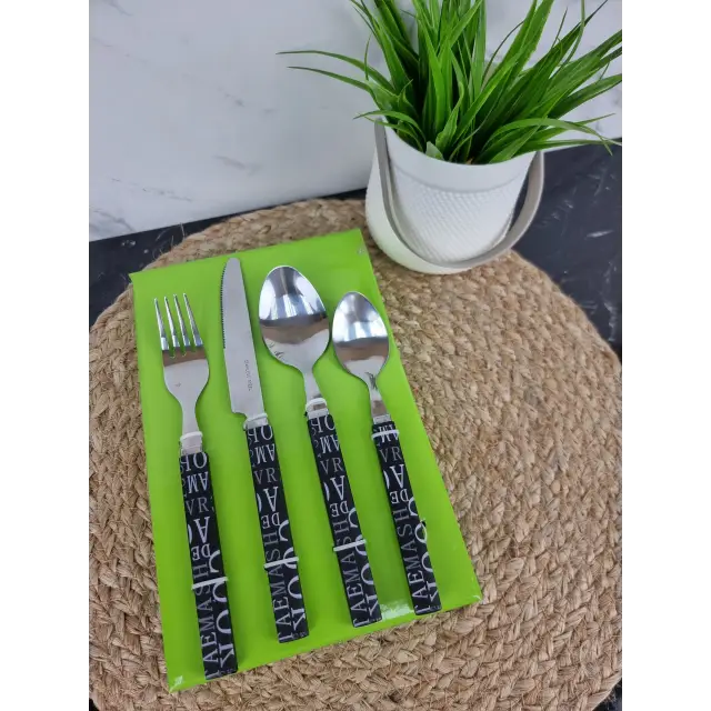 Набор столовых приборов 24-пр. с пластиковыми ручками 5245 ᐉ 5245 - - класная цена в ProPosud