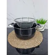 Кастрюля для фритюра 4,0л углеродистая сталь стекл.крышка 5821 ᐉ 5821 - - класная цена в ProPosud