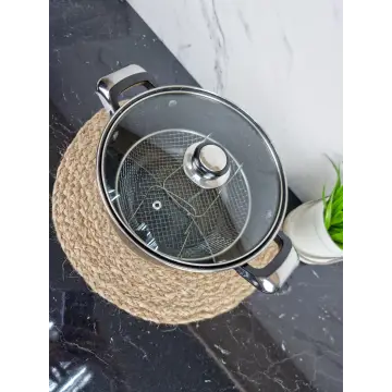 Кастрюля для фритюра 4,0л углеродистая сталь стекл.крышка 5821 ᐉ 5821 - - класная цена в ProPosud 2