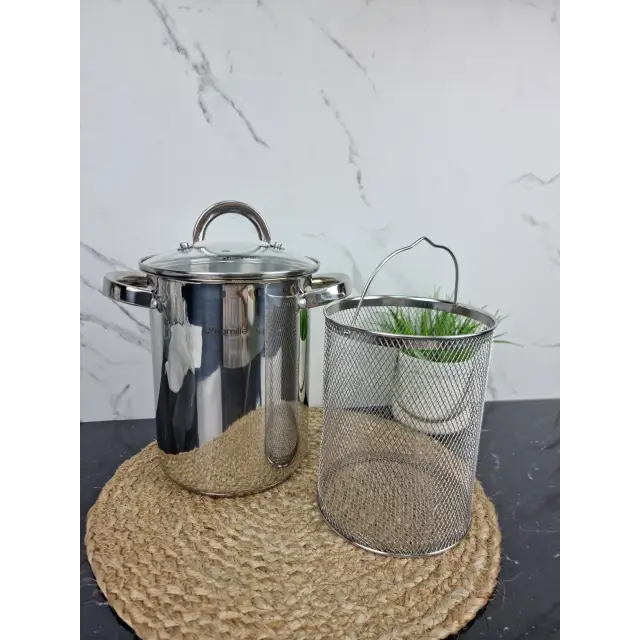 Кастрюля для спаржи 4,0л 16*21см нерж.сталь 5850 ᐉ 5850 - - класная цена в ProPosud