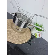 Кастрюля-фритюрница 3,5л 18*15см нерж.сталь стекл.крышка 5852 ᐉ 5852 - - класная цена в ProPosud