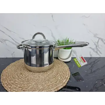 Кастрюля-фритюрница 3,5л 18*15см нерж.сталь стекл.крышка 5852 ᐉ 5852 - - класная цена в ProPosud