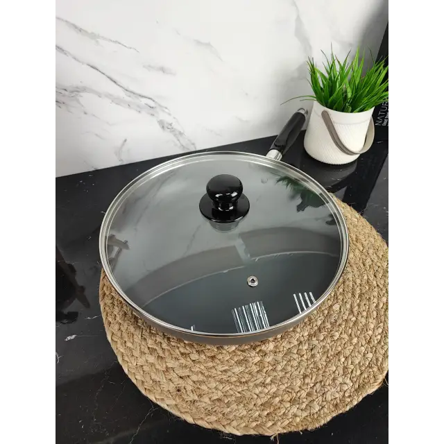 Сковорідка 28см антипр.покриття скл.кришка MR-1200-28 ᐉ MR-1200-28 - - класная цена в ProPosud