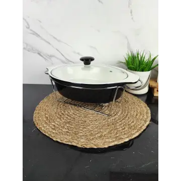 Марміт 1,5л 32,5см овальний керамічний скл.кришка Black MR-11361-74 ᐉ MR-11361-74 Black - - класная цена в ProPosud