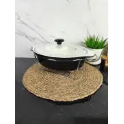 Марміт 1,5л 32,5см овальний керамічний скл.кришка Black MR-11361-74 ᐉ MR-11361-74 Black - - класная цена в ProPosud