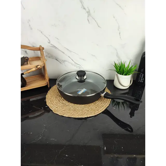 Сковорідка 20см антипр.покриття скл.кришка QuanTanium MR-1205-20 ᐉ MR-1205-20 - - класная цена в ProPosud