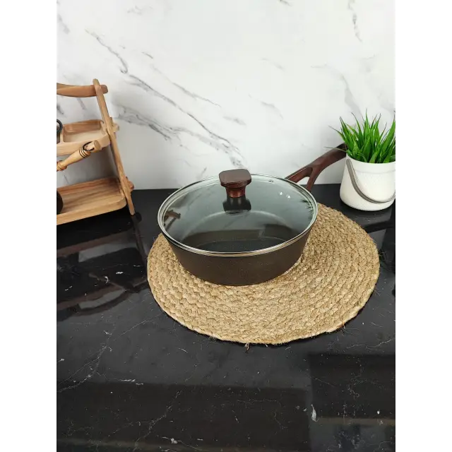 Сотейник 24см антипр.покриття Marble MR-1216-24 ᐉ MR-1216-24 - - класная цена в ProPosud