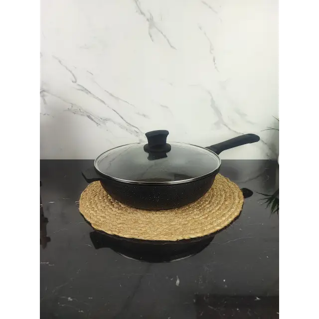 Сотейник 28см антипр.покриття скл.кришка індукція Granite MR-1226-28 ᐉ MR-1226-28 - - класная цена в ProPosud