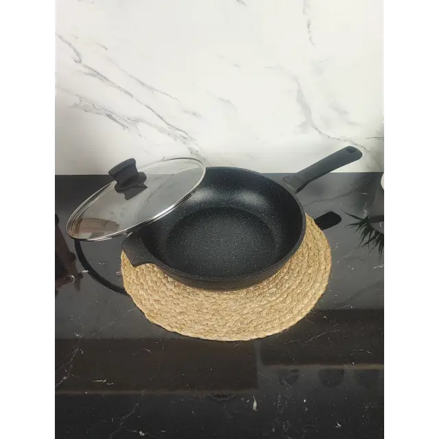 Сотейник 28см антипр.покриття скл.кришка індукція Granite MR-1226-28 ᐉ MR-1226-28 - - класная цена в ProPosud