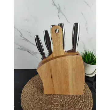 Набір ножів 7-пр. на дерев'яній підставці мет.ручки MR-1411 ᐉ MR-1411 - - класна ціна в ProPosud 2