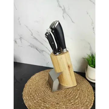 Набір ножів 7-пр. на дерев'яній підставці пласт.ручки MR-1421 ᐉ MR-1421 - - класная цена в ProPosud