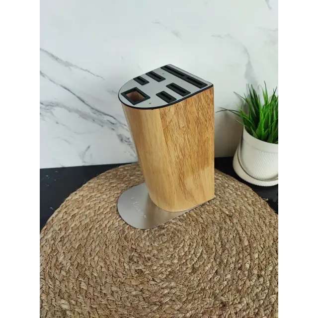 Набір ножів 8-пр. на дерев'яній підставці пласт.ручки MR-1422 ᐉ MR-1422 - - класная цена в ProPosud