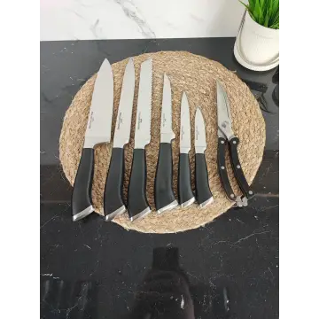 Набір ножів 8-пр. на дерев'яній підставці пласт.ручки MR-1422 ᐉ MR-1422 - - класная цена в ProPosud 2