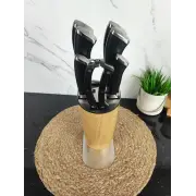 Набір ножів 8-пр. на дерев'яній підставці пласт.ручки MR-1422 ᐉ MR-1422 - - класная цена в ProPosud