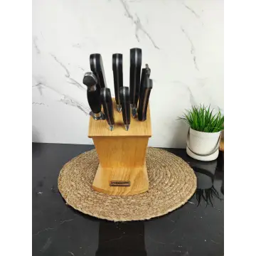 Набір ножів 8-пр. на дерев'яній підставці пласт.ручки MR-1423 ᐉ MR-1423 - - класная цена в ProPosud